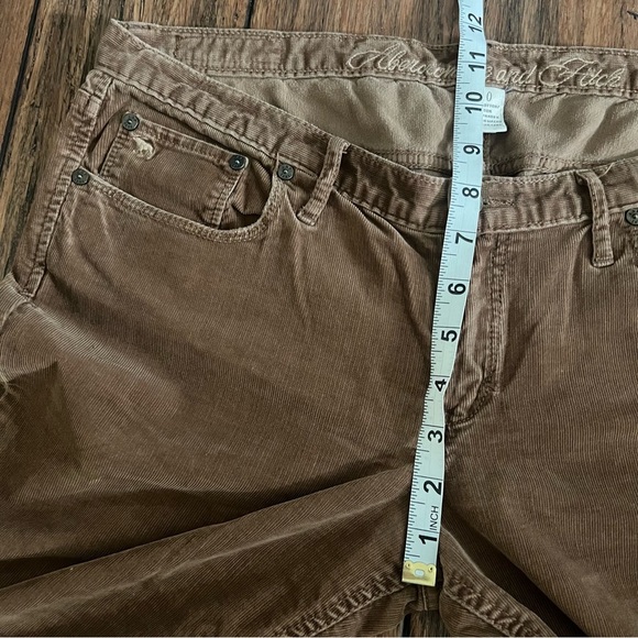 Vintage Abercrombie & Fitch Brown Corduroy Pants Low Rise Size 10 Straight Leg - Picture 12 of 13
